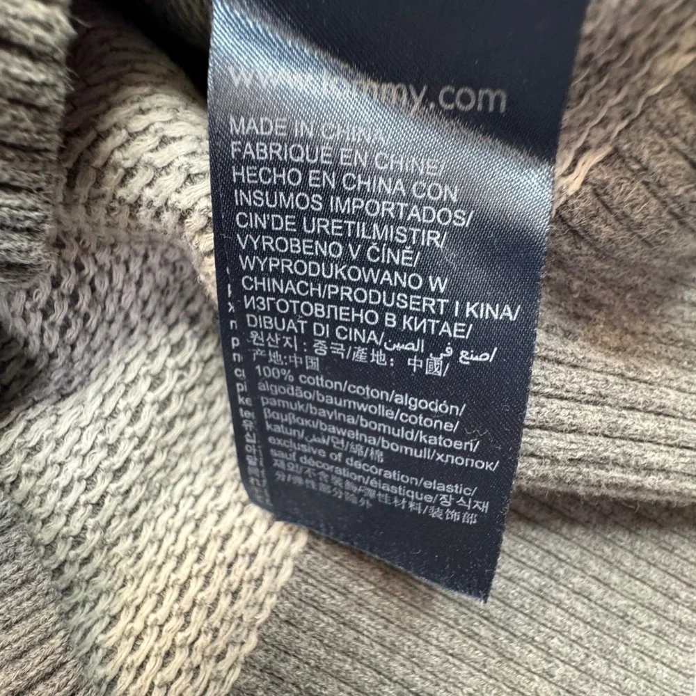 Tommy Hilfiger Mens Textured Crewneck Sweater XS Gray Cotton‎ Preppy